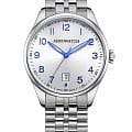 Aerowatch Aerowatch Les Grandes Classiques 42997 AA01 M  42997 AA01 M кварцевые мужские часы серебристый циферблат, браслет нержавеющая сталь — вид спереди